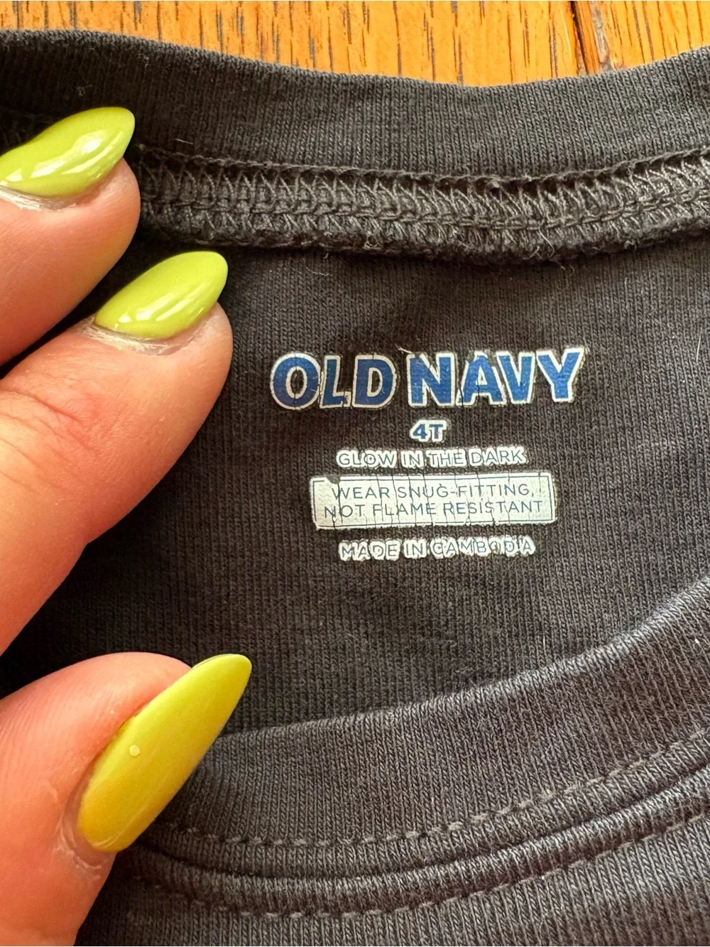 Old Navy Black Glow-In-The-Dark Kids Tee